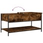 vidaXL Mesa de centro madera ingeniería metal roble humo 100x50x50 cm
