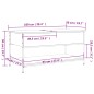 vidaXL Mesa de centro madera ingeniería metal roble humo 100x50x50 cm