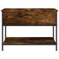 vidaXL Mesa de centro madera ingeniería metal roble humo 70x50x50 cm