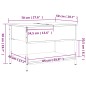 vidaXL Mesa de centro madera ingeniería metal roble humo 70x50x50 cm