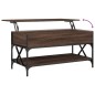 vidaXL Mesa de centro madera ingeniería metal marrón 100x50x50 cm