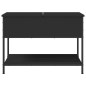 vidaXL Mesa de centro madera de ingeniería y metal negro 70x50x50 cm vidaXL Mesa de centro madera de ingeniería y metal negro 70x50x50 cm