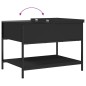 vidaXL Mesa de centro madera de ingeniería y metal negro 70x50x50 cm vidaXL Mesa de centro madera de ingeniería y metal negro 70x50x50 cm