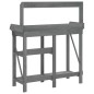 vidaXL Banco para macetas con estantes madera maciza de abeto gris vidaXL Banco para macetas con estantes madera maciza de abeto gris