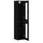 vidaXL Aparador de madera contrachapada negro 34,5x34x180 cm vidaXL Aparador de madera contrachapada negro 34,5x34x180 cm
