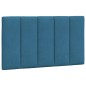 vidaXL Cabecero de cama acolchado terciopelo azul 90 cm