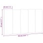 vidaXL Cabecero de cama acolchado terciopelo azul 90 cm