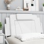 vidaXL Cabecero de cama acolchado cuero sintético blanco 100 cm vidaXL Cabecero de cama acolchado cuero sintético blanco 100 cm