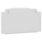 vidaXL Cabecero de cama acolchado cuero sintético blanco 100 cm vidaXL Cabecero de cama acolchado cuero sintético blanco 100 cm