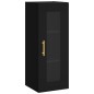 vidaXL Aparador de madera contrachapada negro 34,5x34x180 cm vidaXL Aparador de madera contrachapada negro 34,5x34x180 cm
