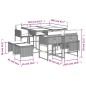 vidaXL Set comedor de jardín 9 pzas cojines ratán sintético gris claro vidaXL Set comedor de jardín 9 pzas cojines ratán sintético gris claro