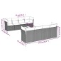 vidaXL Set de sofás de jardín 8 piezas y cojines ratán sintético negro vidaXL Set de sofás de jardín 8 piezas y cojines ratán sintético negro