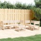 vidaXL Juego de sofás de jardín 5 piezas madera maciza de pino vidaXL Juego de sofás de jardín 5 piezas madera maciza de pino