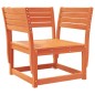 vidaXL Juego de sofás de jardín 5 pzas madera maciza pino marrón cera vidaXL Juego de sofás de jardín 5 pzas madera maciza pino marrón cera