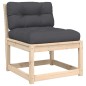 vidaXL Juego de sofás de jardín 5 pzas con cojines madera maciza pino vidaXL Juego de sofás de jardín 5 pzas con cojines madera maciza pino