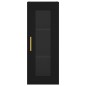 vidaXL Aparador de madera contrachapada negro 34,5x34x180 cm vidaXL Aparador de madera contrachapada negro 34,5x34x180 cm