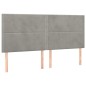 vidaXL Cama box spring con colchón terciopelo gris claro 160x200 cm vidaXL Cama box spring con colchón terciopelo gris claro 160x200 cm