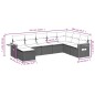 vidaXL Set de sofás de jardín 8 piezas y cojines ratán sintético negro vidaXL Set de sofás de jardín 8 piezas y cojines ratán sintético negro