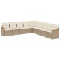 vidaXL Set de sofás de jardín 9 pzas con cojines ratán sintético beige vidaXL Set de sofás de jardín 9 pzas con cojines ratán sintético beige