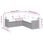 vidaXL Juego de sofás jardín con cojines 5 pzas ratán sintético gris vidaXL Juego de sofás jardín con cojines 5 pzas ratán sintético gris