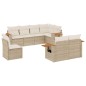 vidaXL Juego de sofás de jardín con cojines beige 8 pzas ratán PE vidaXL Juego de sofás de jardín con cojines beige 8 pzas ratán PE