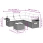 vidaXL Set de muebles de jardín 6 pzas y cojines ratán sintético gris vidaXL Set de muebles de jardín 6 pzas y cojines ratán sintético gris