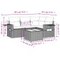 vidaXL Juego de sofás jardín con cojines 5 pzas ratán sintético gris vidaXL Juego de sofás jardín con cojines 5 pzas ratán sintético gris