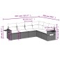 vidaXL Set sofás de jardín 6 piezas y cojines ratán sintético marrón vidaXL Set sofás de jardín 6 piezas y cojines ratán sintético marrón