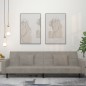 vidaXL Sofá cama de 2 plazas con dos almohadas terciopelo gris claro vidaXL Sofá cama de 2 plazas con dos almohadas terciopelo gris claro