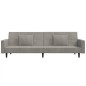 vidaXL Sofá cama de 2 plazas con dos almohadas terciopelo gris claro vidaXL Sofá cama de 2 plazas con dos almohadas terciopelo gris claro