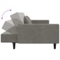 vidaXL Sofá cama de 2 plazas con dos almohadas terciopelo gris claro vidaXL Sofá cama de 2 plazas con dos almohadas terciopelo gris claro