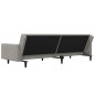 vidaXL Sofá cama de 2 plazas con dos almohadas terciopelo gris claro vidaXL Sofá cama de 2 plazas con dos almohadas terciopelo gris claro