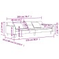 vidaXL Sofá cama de 2 plazas con dos almohadas terciopelo gris claro vidaXL Sofá cama de 2 plazas con dos almohadas terciopelo gris claro