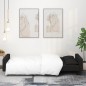 vidaXL Sofá cama de 2 plazas con dos almohadas terciopelo negro