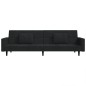 vidaXL Sofá cama de 2 plazas con dos almohadas terciopelo negro
