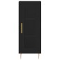 vidaXL Aparador de madera contrachapada negro 34,5x34x180 cm vidaXL Aparador de madera contrachapada negro 34,5x34x180 cm