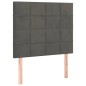 vidaXL Cama box spring con colchón terciopelo gris oscuro 80x200 cm vidaXL Cama box spring con colchón terciopelo gris oscuro 80x200 cm