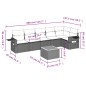 vidaXL Set de comedor de jardín 7 pzas y cojines ratán sintético negro vidaXL Set de comedor de jardín 7 pzas y cojines ratán sintético negro