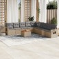 vidaXL Juego de sofás jardín con cojines beige 10 pzas ratán sintético vidaXL Juego de sofás jardín con cojines beige 10 pzas ratán sintético