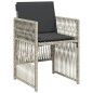 vidaXL Set comedor de jardín 5 pzas cojines ratán sintético gris claro vidaXL Set comedor de jardín 5 pzas cojines ratán sintético gris claro