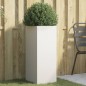 vidaXL Jardinera de acero laminado en frío blanco 32x27,5x75 cm vidaXL Jardinera de acero laminado en frío blanco 32x27,5x75 cm