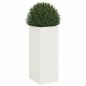vidaXL Jardinera de acero laminado en frío blanco 32x27,5x75 cm vidaXL Jardinera de acero laminado en frío blanco 32x27,5x75 cm
