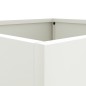 vidaXL Jardinera de acero laminado en frío blanco 32x27,5x75 cm vidaXL Jardinera de acero laminado en frío blanco 32x27,5x75 cm