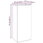 vidaXL Jardinera de acero laminado en frío blanco 32x27,5x75 cm vidaXL Jardinera de acero laminado en frío blanco 32x27,5x75 cm