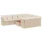 vidaXL Set de sofás de jardín 11pzas con cojines ratán sintético beige vidaXL Set de sofás de jardín 11pzas con cojines ratán sintético beige