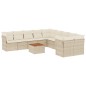 vidaXL Set de sofás de jardín 11pzas con cojines ratán sintético beige vidaXL Set de sofás de jardín 11pzas con cojines ratán sintético beige