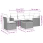vidaXL Set de muebles de jardín 6 pzas y cojines ratán sintético gris vidaXL Set de muebles de jardín 6 pzas y cojines ratán sintético gris