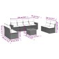 vidaXL Set de sofás de jardín 8 piezas y cojines ratán sintético negro vidaXL Set de sofás de jardín 8 piezas y cojines ratán sintético negro