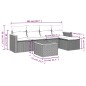 vidaXL Set de sofás de jardín 6 piezas y cojines ratán sintético negro vidaXL Set de sofás de jardín 6 piezas y cojines ratán sintético negro