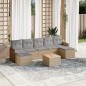 vidaXL Juego de sofás de jardín con cojines beige 8 pzas ratán PE vidaXL Juego de sofás de jardín con cojines beige 8 pzas ratán PE